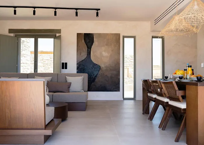 Villa Phoenix With Private Pool & Sea Views Near Naousa